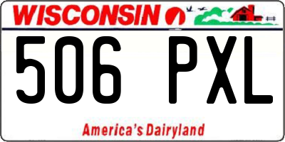 WI license plate 506PXL
