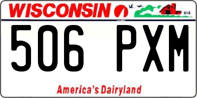 WI license plate 506PXM