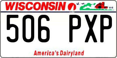 WI license plate 506PXP