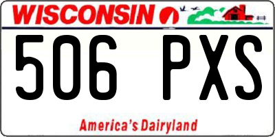 WI license plate 506PXS