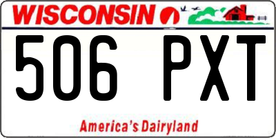 WI license plate 506PXT