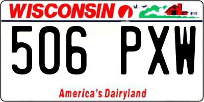 WI license plate 506PXW