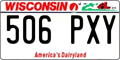 WI license plate 506PXY
