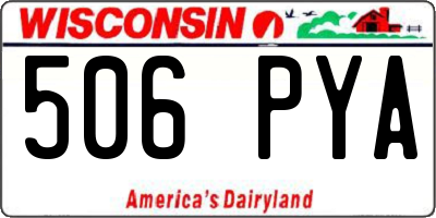 WI license plate 506PYA