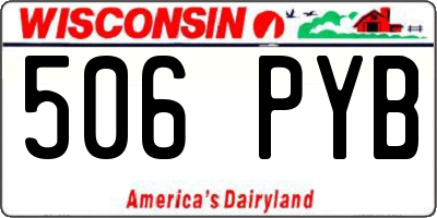 WI license plate 506PYB