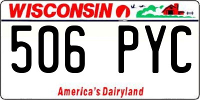 WI license plate 506PYC