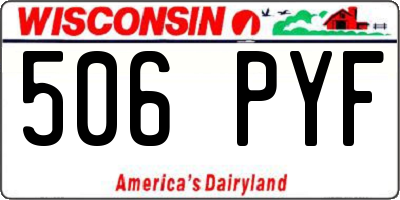 WI license plate 506PYF