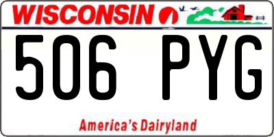 WI license plate 506PYG