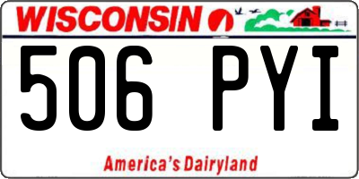 WI license plate 506PYI