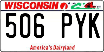 WI license plate 506PYK