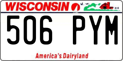 WI license plate 506PYM