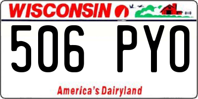 WI license plate 506PYO