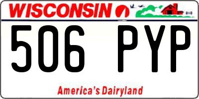 WI license plate 506PYP