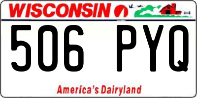 WI license plate 506PYQ