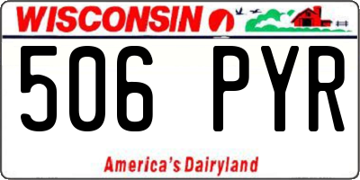 WI license plate 506PYR