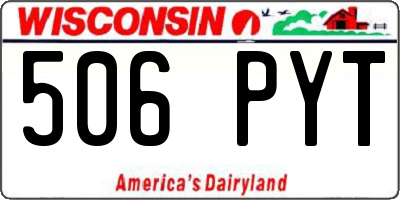 WI license plate 506PYT