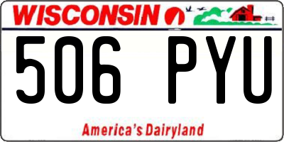 WI license plate 506PYU
