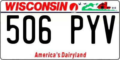 WI license plate 506PYV