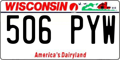 WI license plate 506PYW