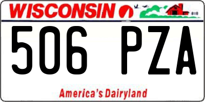 WI license plate 506PZA
