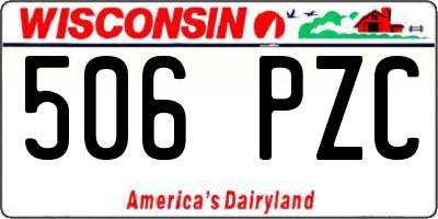 WI license plate 506PZC