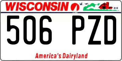 WI license plate 506PZD
