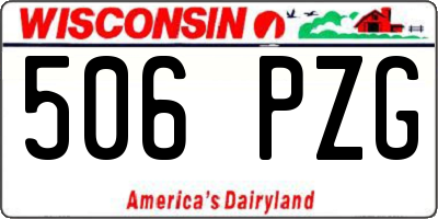 WI license plate 506PZG