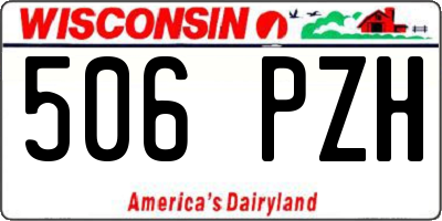 WI license plate 506PZH