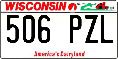 WI license plate 506PZL