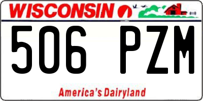 WI license plate 506PZM