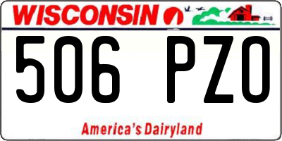 WI license plate 506PZO
