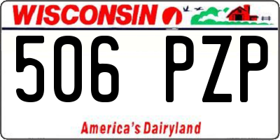 WI license plate 506PZP