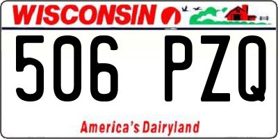 WI license plate 506PZQ