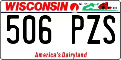 WI license plate 506PZS