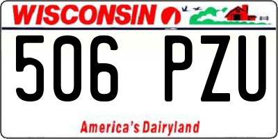 WI license plate 506PZU