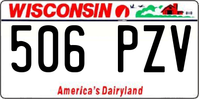 WI license plate 506PZV