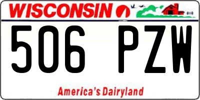 WI license plate 506PZW