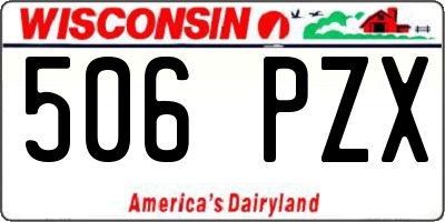 WI license plate 506PZX