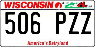 WI license plate 506PZZ