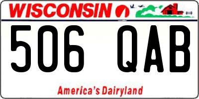 WI license plate 506QAB