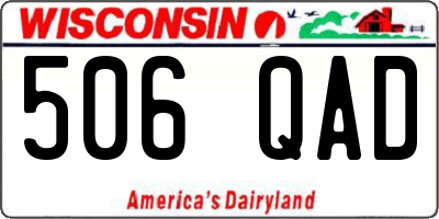 WI license plate 506QAD
