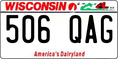 WI license plate 506QAG