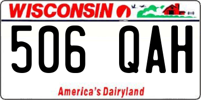 WI license plate 506QAH