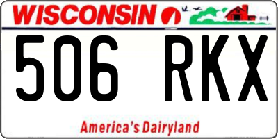 WI license plate 506RKX