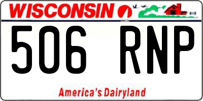 WI license plate 506RNP