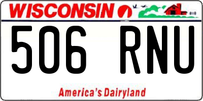WI license plate 506RNU