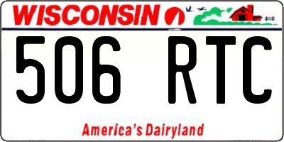 WI license plate 506RTC