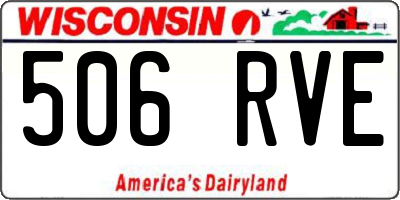 WI license plate 506RVE