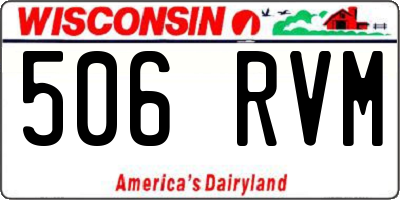 WI license plate 506RVM