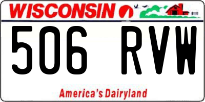 WI license plate 506RVW